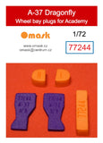 77244 1/72 A-37 Dragonfly wheel bay plugs (for Academy)