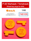 748109 1/48 P-40 Warhawk / Tomahawk wheel bay plugs (for Airfix)