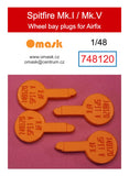 748120 1/48 Spitfire Mk.I/Mk.V wheel bay plugs (for Airfix)