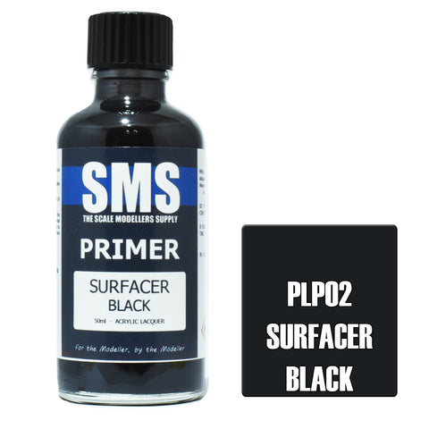 PLP02 Primer SURFACER BLACK 50ml - VIP Toys and Hobbies